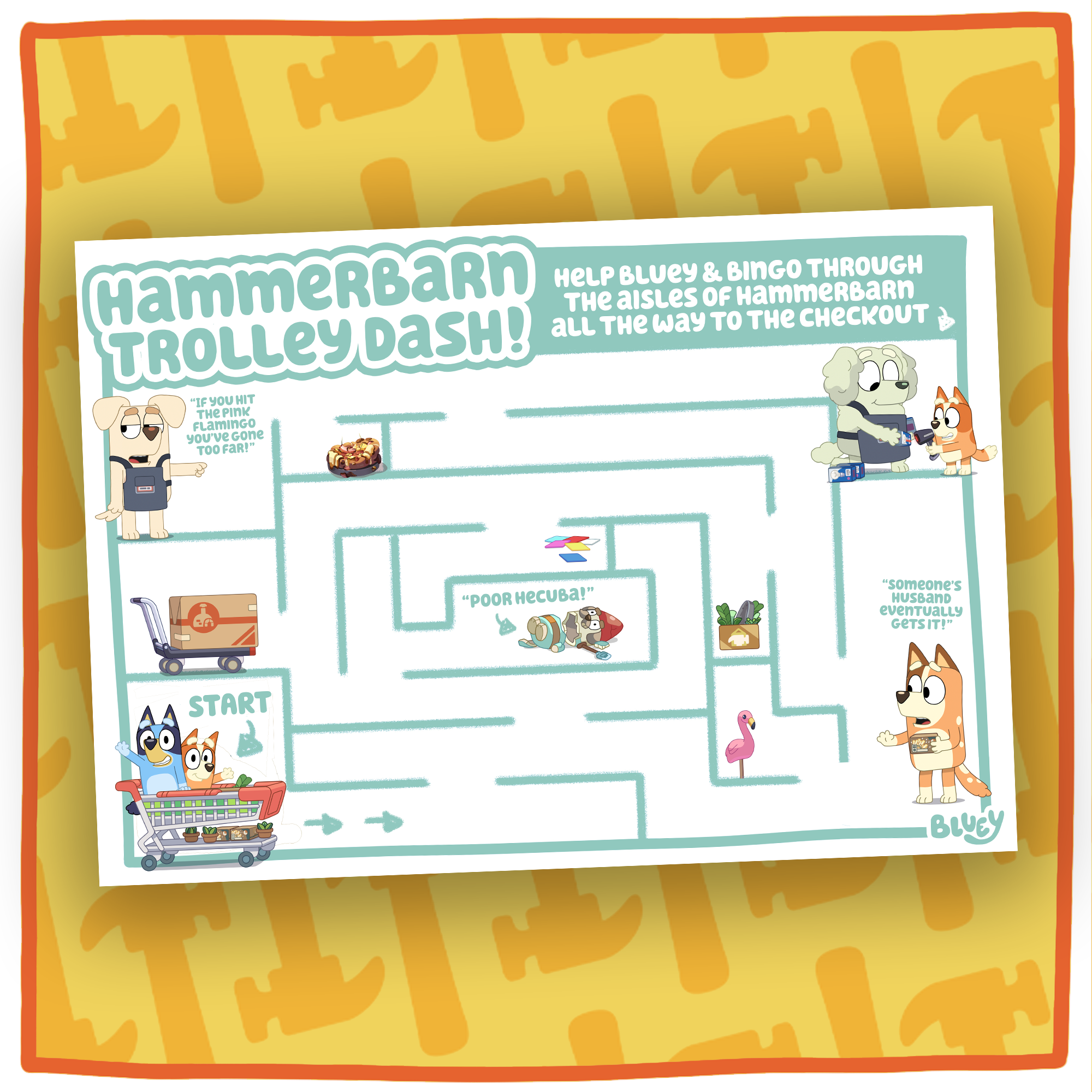 Hammerbarn Trolley Dash Maze - Bluey Official Website