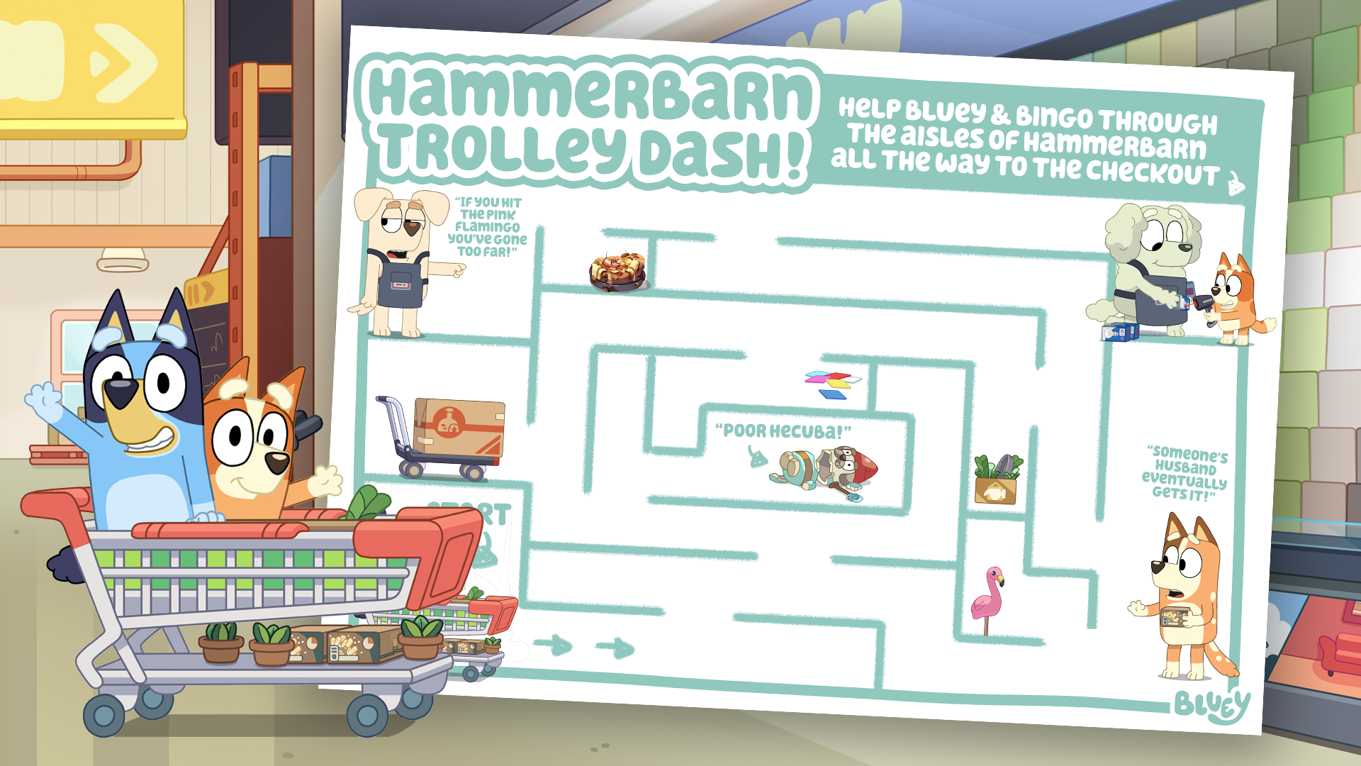 Hammerbarn Trolley Dash Maze - Bluey Official Website