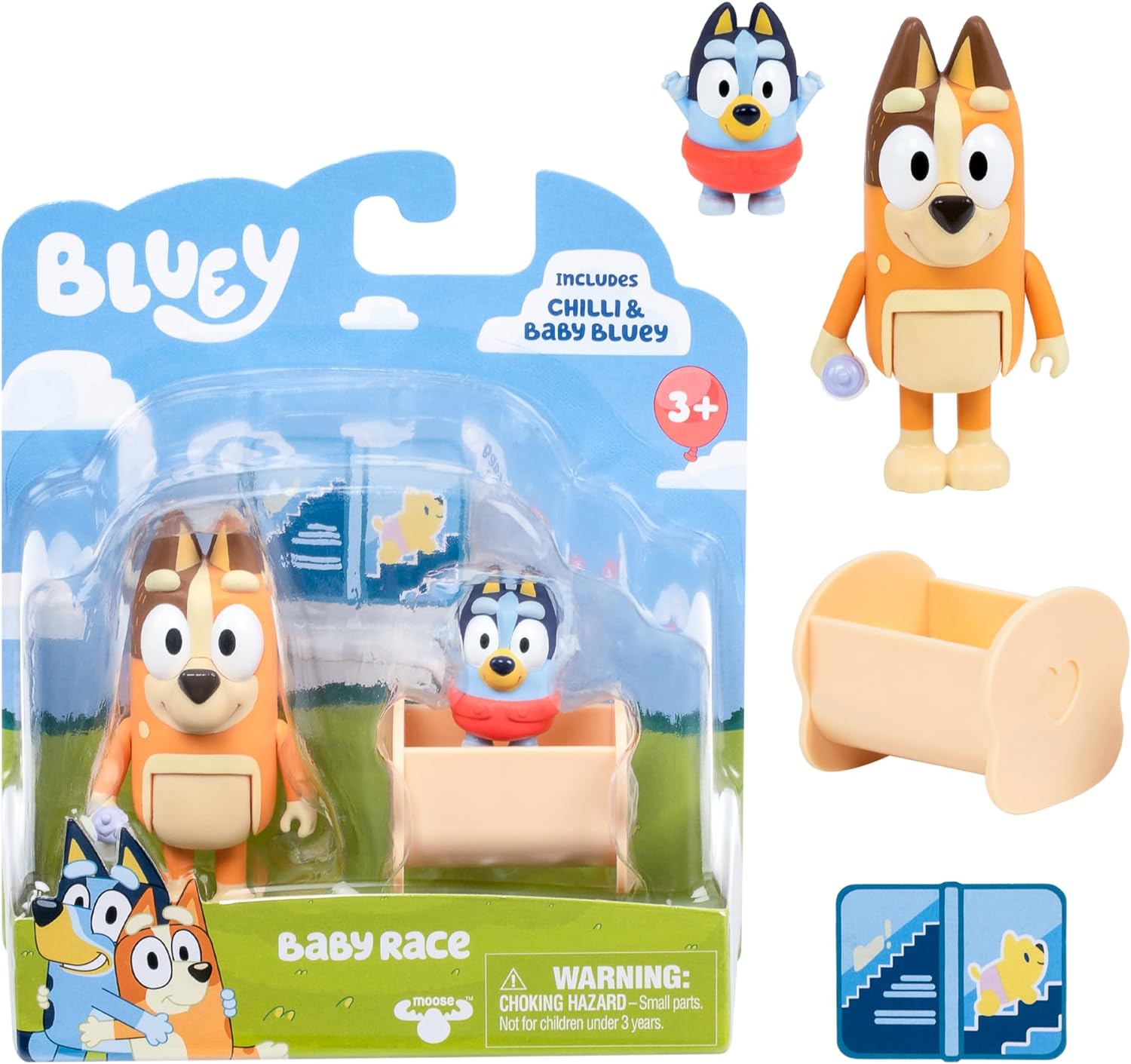 Bluey: Baby Race 2-Pack Chilli & Bluey Figures - Bluey Official Website